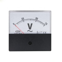 KDSI electronic apparatus BP-80 AC75V black cover analog ac panel voltage meter